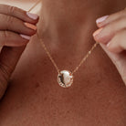 Personalised jewellery - KBN Jewellery - handmade jewellery – custom jewellery gifts – dainty necklace – Australian made – initial necklace – children’s initial necklace – roman numeral necklace – round pendant necklace – double holed necklace