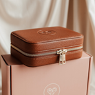 Personalised jewellery - KBN Jewellery - handmade jewellery – custom jewellery gifts – jewellery cases – brown jewellery box – jewellery case – travel jewellery case – personalised jewellery case