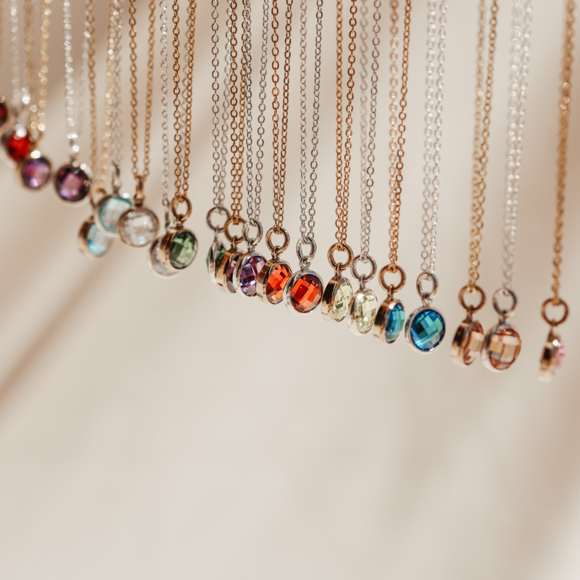 Personalised jewellery – handmade jewellery – KBN jewellery – Australian made jewellery – crystal pendant – birthstone drop necklace – birthstone pendant for necklace – crystal birthstone drop – birthstone jewellery – red stone pendant – dark red birthstone for necklace – July birthstone pendant – July birthstone drop