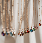 Personalised jewellery – handmade jewellery – KBN jewellery – Australian made jewellery – crystal pendant – birthstone drop necklace – birthstone pendant for necklace – crystal birthstone drop  – birthstone jewellery – red stone pendant – dark red birthstone for necklace – January birthstone pendant – Janurary  birthstone drop