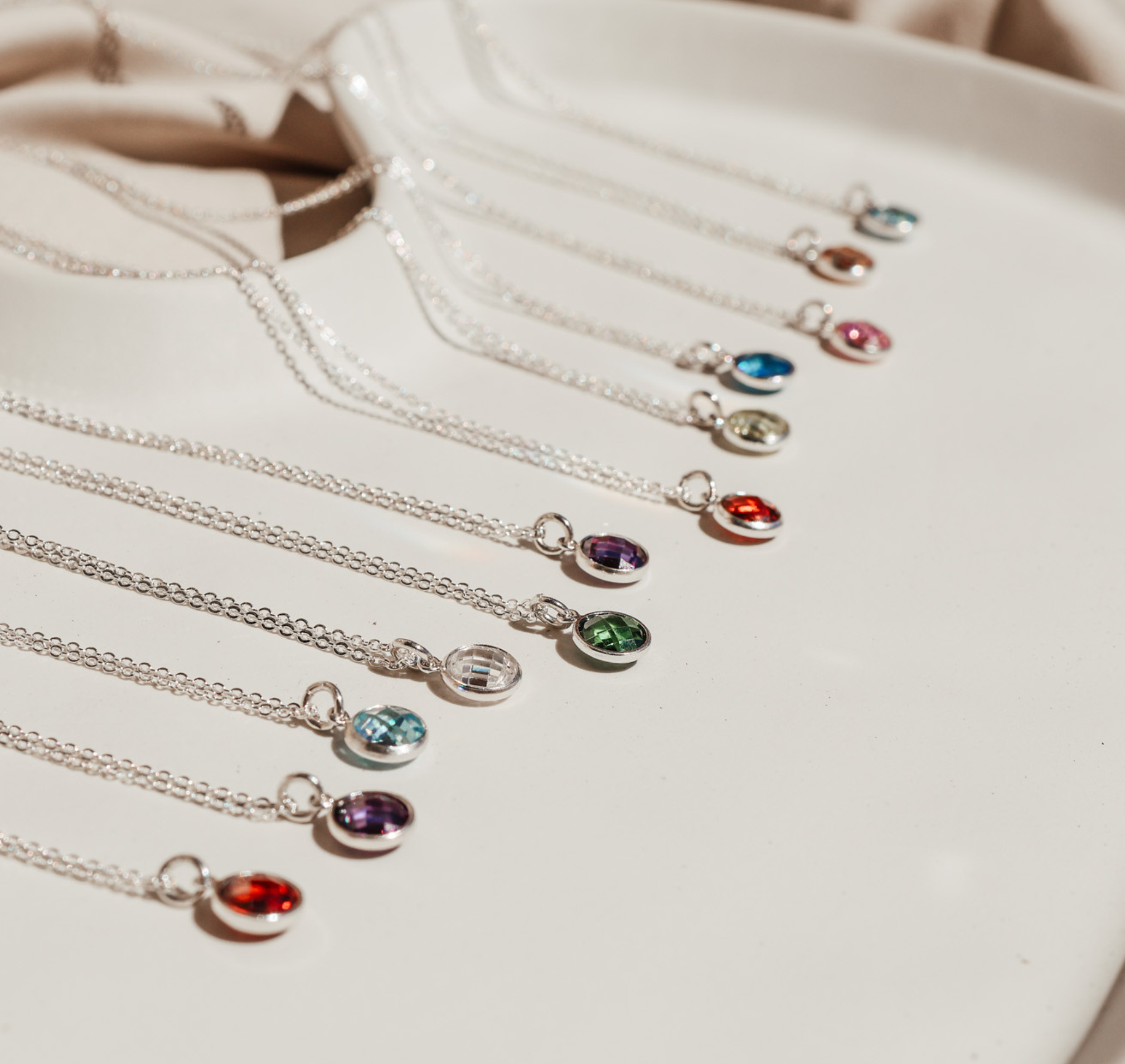 Personalised jewellery – handmade jewellery – KBN jewellery – Australian made jewellery – crystal pendant – birthstone drop necklace – birthstone pendant for necklace – crystal birthstone drop – birthstone jewellery – purple stone pendant – dark purple birthstone for necklace – February birthstone pendant – February birthstone drop