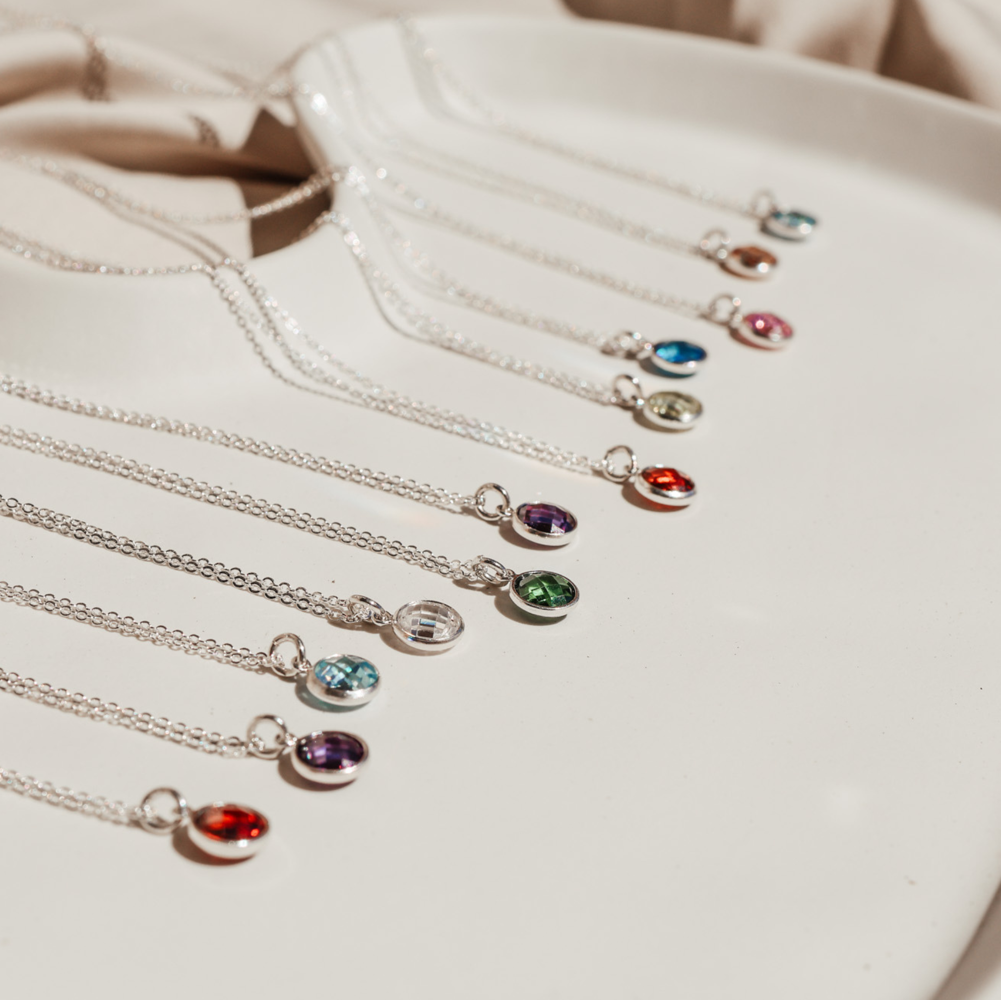 Personalised jewellery – handmade jewellery – KBN jewellery – Australian made jewellery – crystal pendant – birthstone drop necklace – birthstone pendant for necklace – crystal birthstone drop – birthstone jewellery – diamond stone pendant – clear birthstone for necklace – April birthstone pendant – April birthstone drop