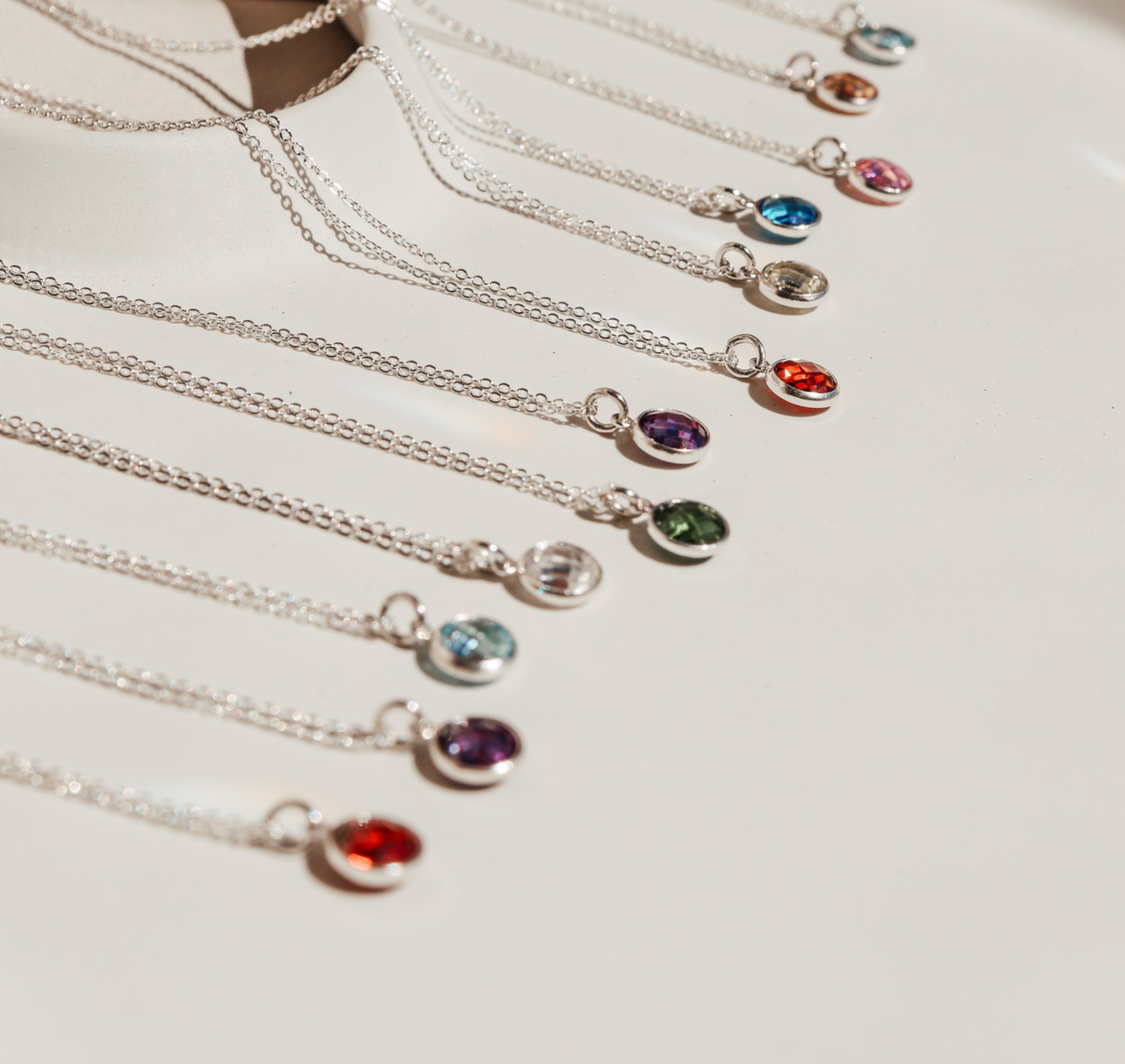 Personalised jewellery – handmade jewellery – KBN jewellery – Australian made jewellery – crystal pendant – birthstone drop necklace – birthstone pendant for necklace – crystal birthstone drop – birthstone jewellery – purple stone pendant – dark purple birthstone for necklace – February birthstone pendant – February birthstone drop