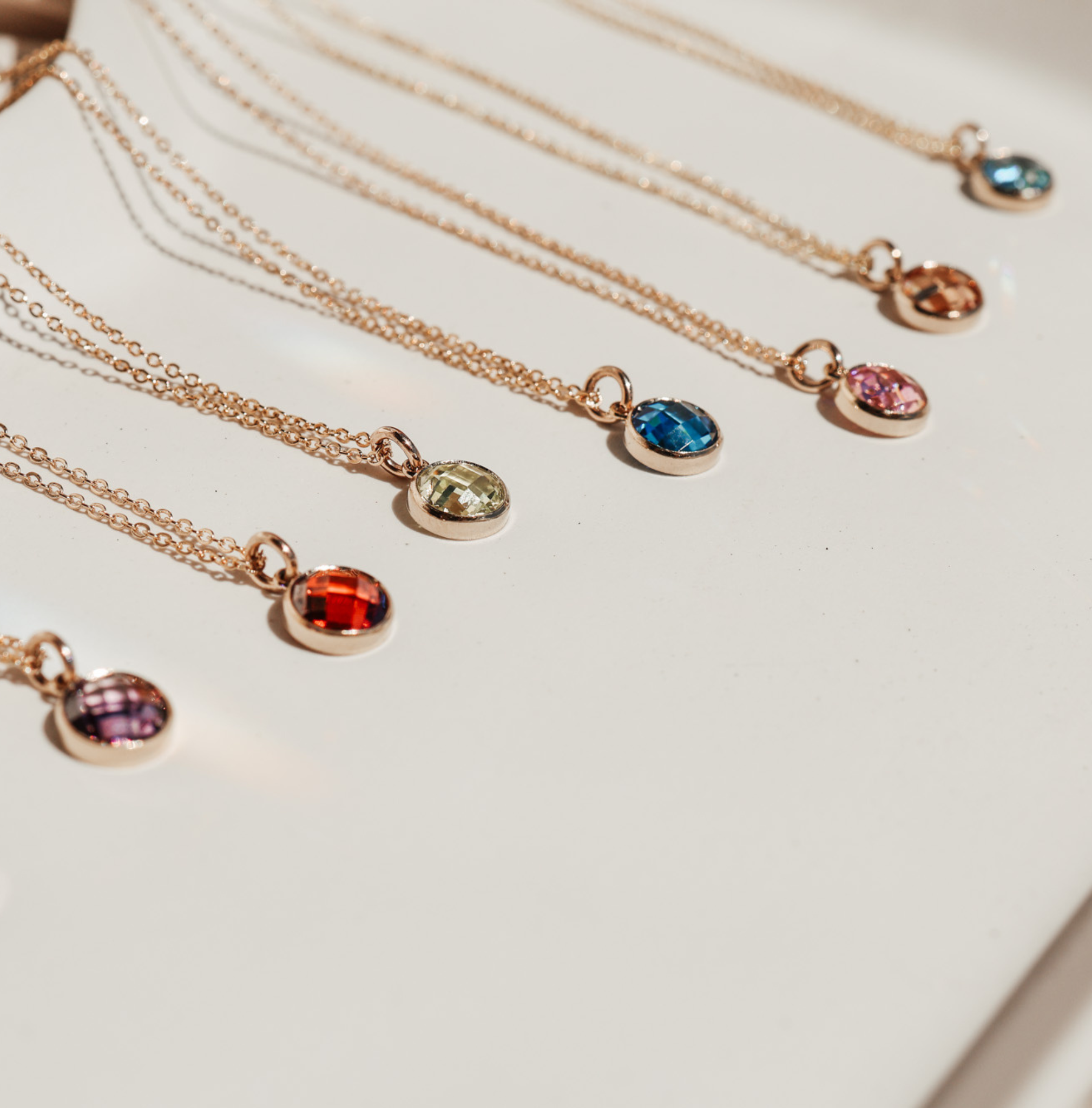 Personalised jewellery – handmade jewellery – KBN jewellery – Australian made jewellery – crystal necklace – birthstone drop necklace – birthstone pendant for necklace – crystal necklace – birthstone jewellery – light blue stone pendant – blue birthstone for necklace – December birthstone pendant – September birthstone drop