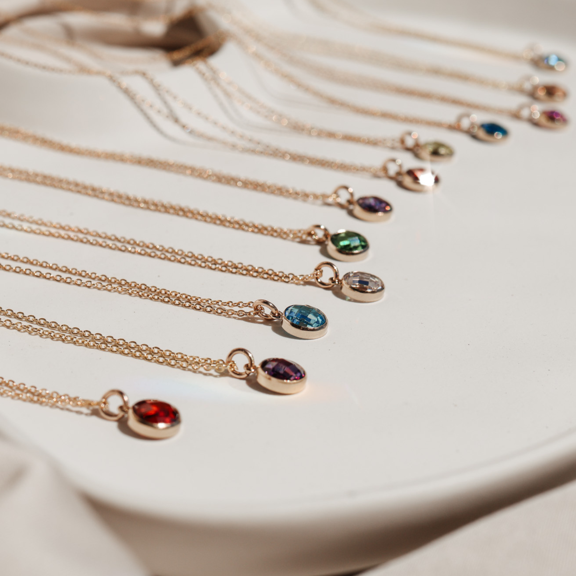 Personalised jewellery – handmade jewellery – KBN jewellery – Australian made jewellery – crystal pendant – birthstone drop necklace – birthstone pendant for necklace – crystal birthstone drop – birthstone jewellery – purple stone pendant – dark purple birthstone for necklace – February birthstone pendant – February birthstone drop