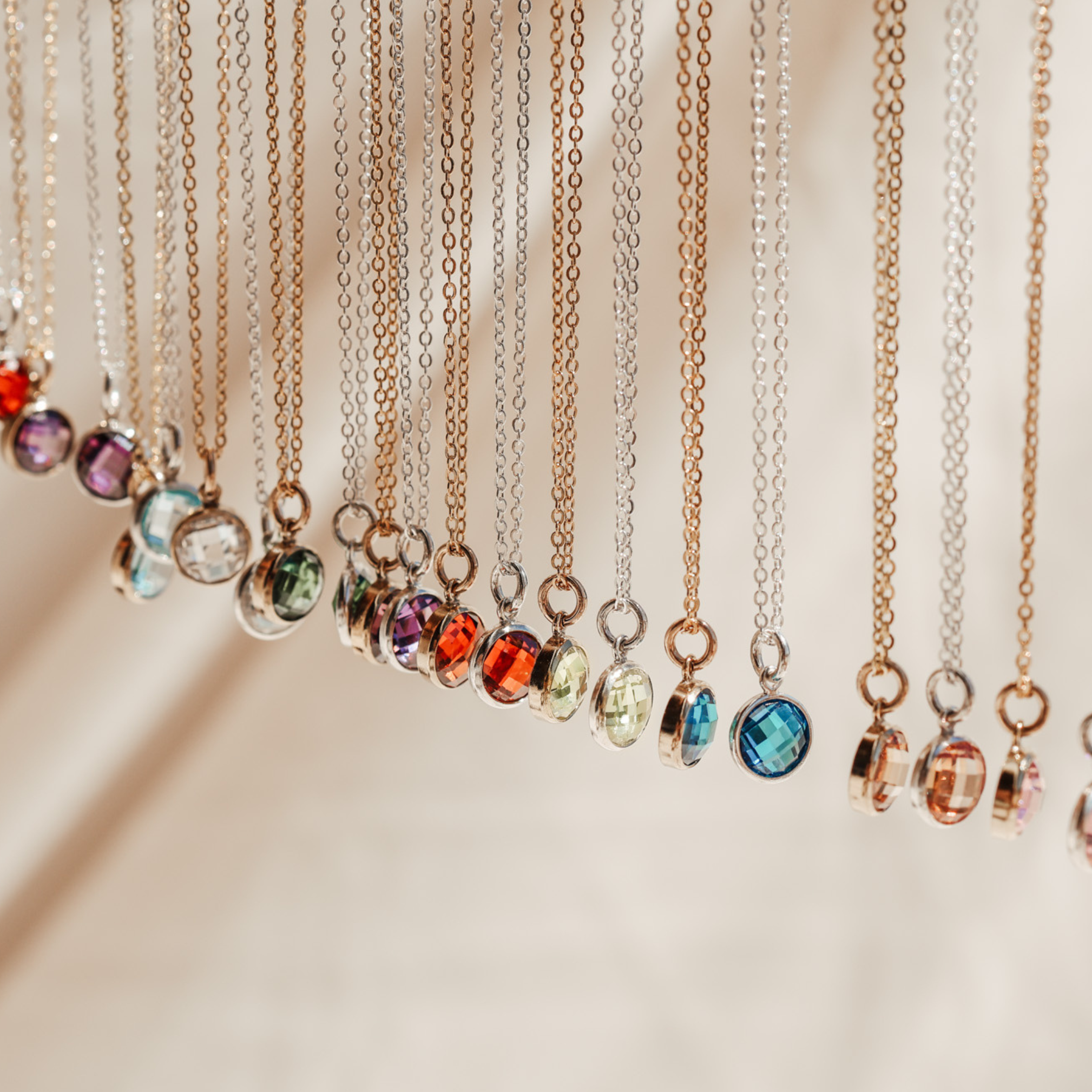 Personalised jewellery – handmade jewellery – KBN jewellery – Australian made jewellery – crystal necklace – birthstone drop necklace – birthstone pendant for necklace – crystal necklace – birthstone jewellery –dark orange stone pendant – yellow  birthstone for necklace – November birthstone pendant – November birthstone drop