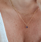 Personalised jewellery – handmade jewellery – KBN jewellery – Australian made jewellery – crystal pendant – birthstone drop necklace – birthstone pendant for necklace – crystal birthstone drop  – birthstone jewellery – purple stone pendant – dark purple birthstone for necklace – February   birthstone pendant – February  birthstone drop