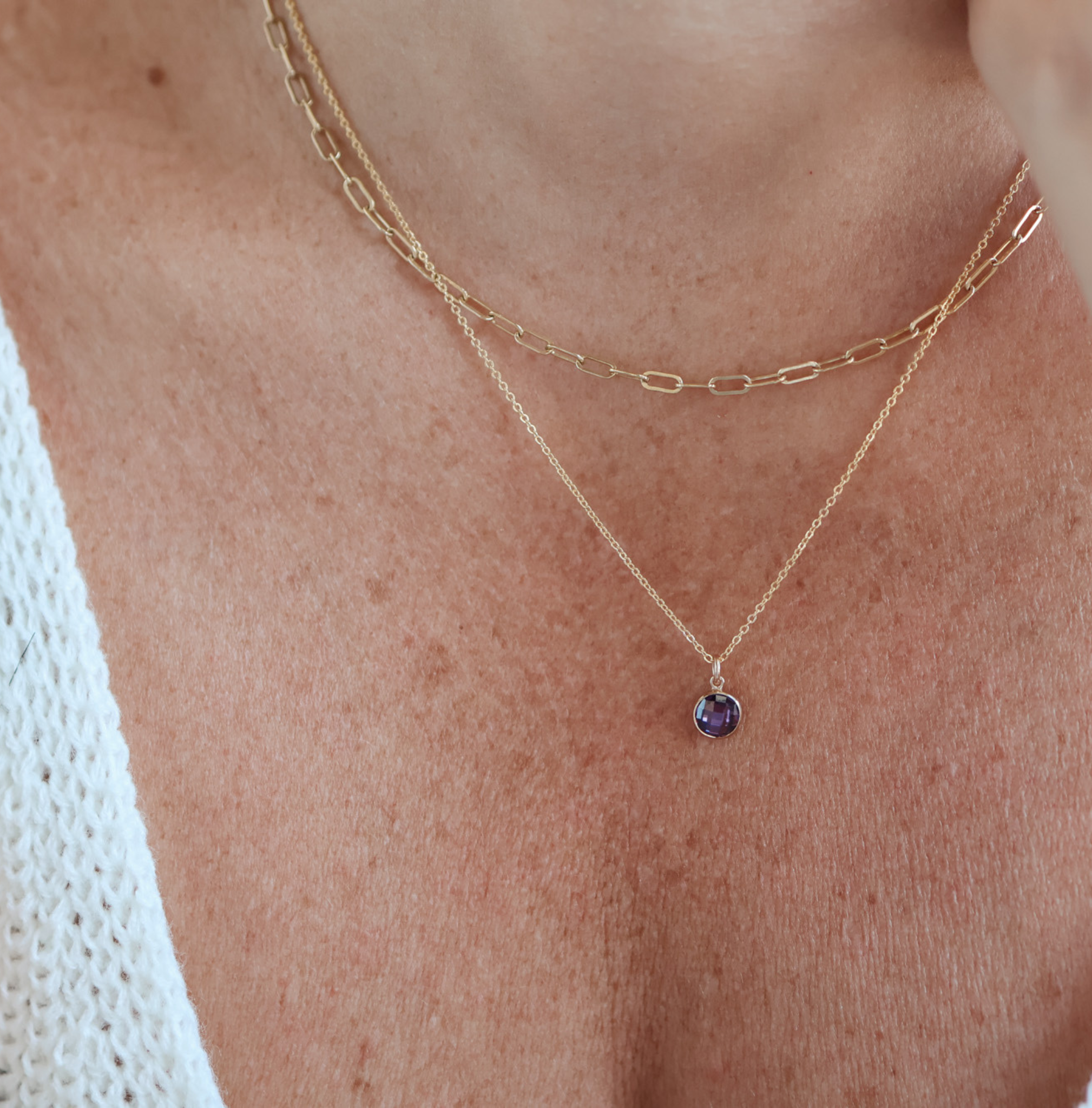 Personalised jewellery – handmade jewellery – KBN jewellery – Australian made jewellery – crystal pendant – birthstone drop necklace – birthstone pendant for necklace – crystal birthstone drop  – birthstone jewellery – purple stone pendant – dark purple birthstone for necklace – February   birthstone pendant – February  birthstone drop