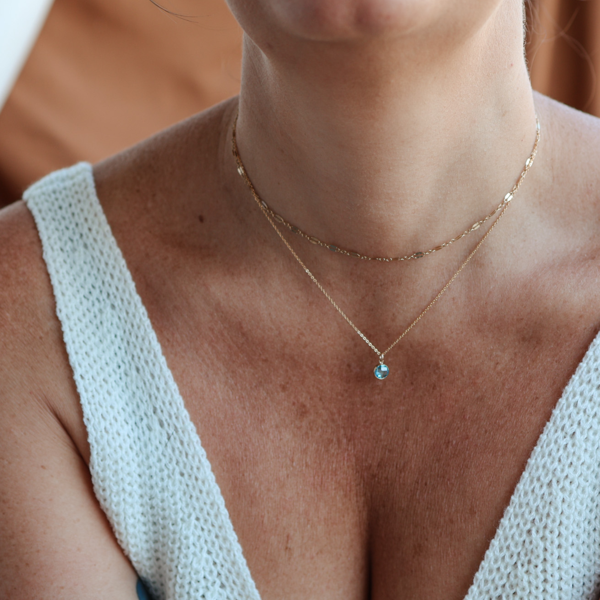 Personalised jewellery – handmade jewellery – KBN jewellery – Australian made jewellery – crystal pendant – birthstone drop necklace – birthstone pendant for necklace – crystal birthstone drop – birthstone jewellery –blue stone pendant – light blue birthstone for necklace – March birthstone pendant – March birthstone drop