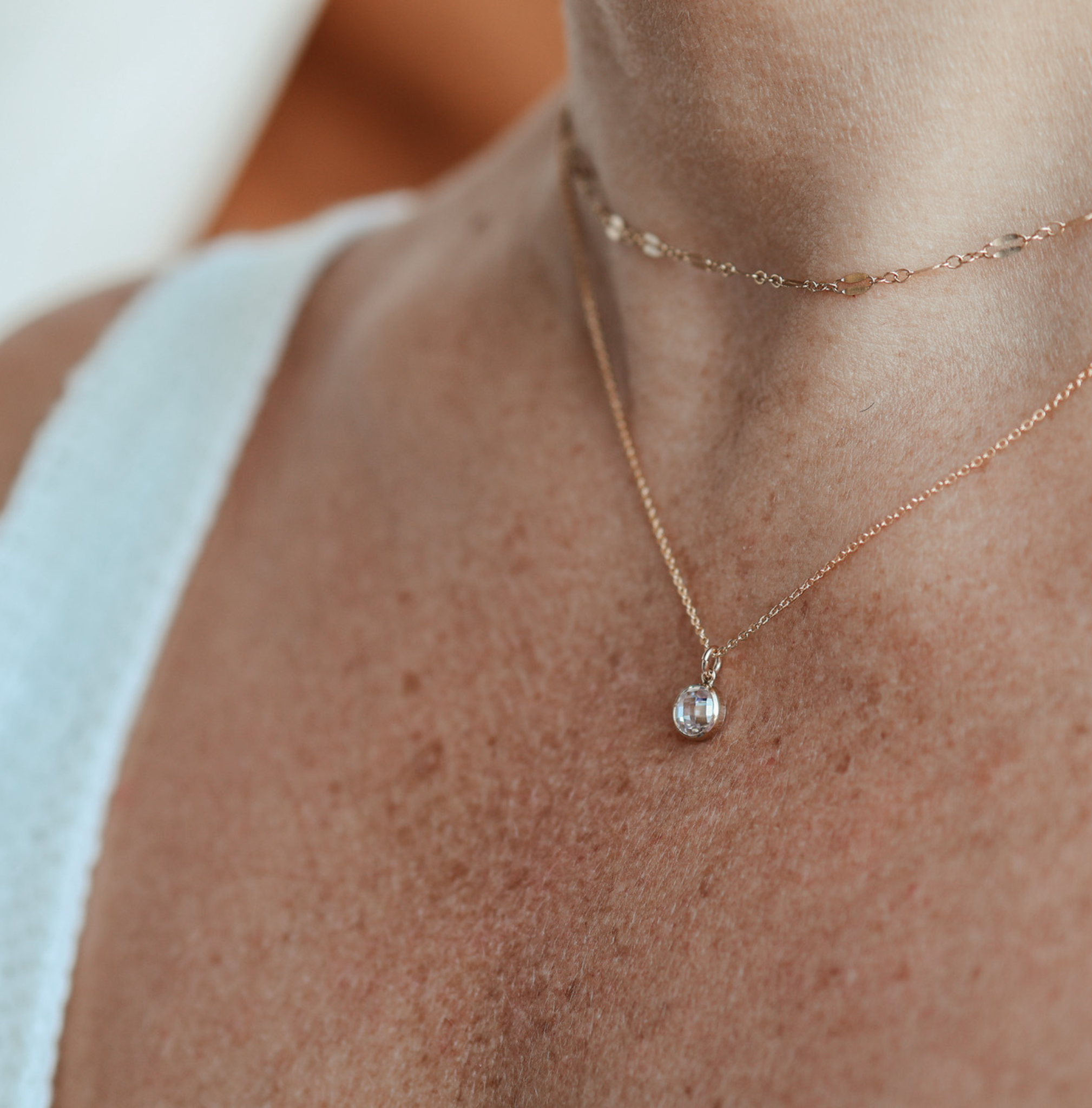 Personalised jewellery – handmade jewellery – KBN jewellery – Australian made jewellery – crystal pendant – birthstone drop necklace – birthstone pendant for necklace – crystal birthstone drop  – birthstone jewellery – diamond  stone pendant – clear birthstone for necklace – April birthstone pendant – April  birthstone drop