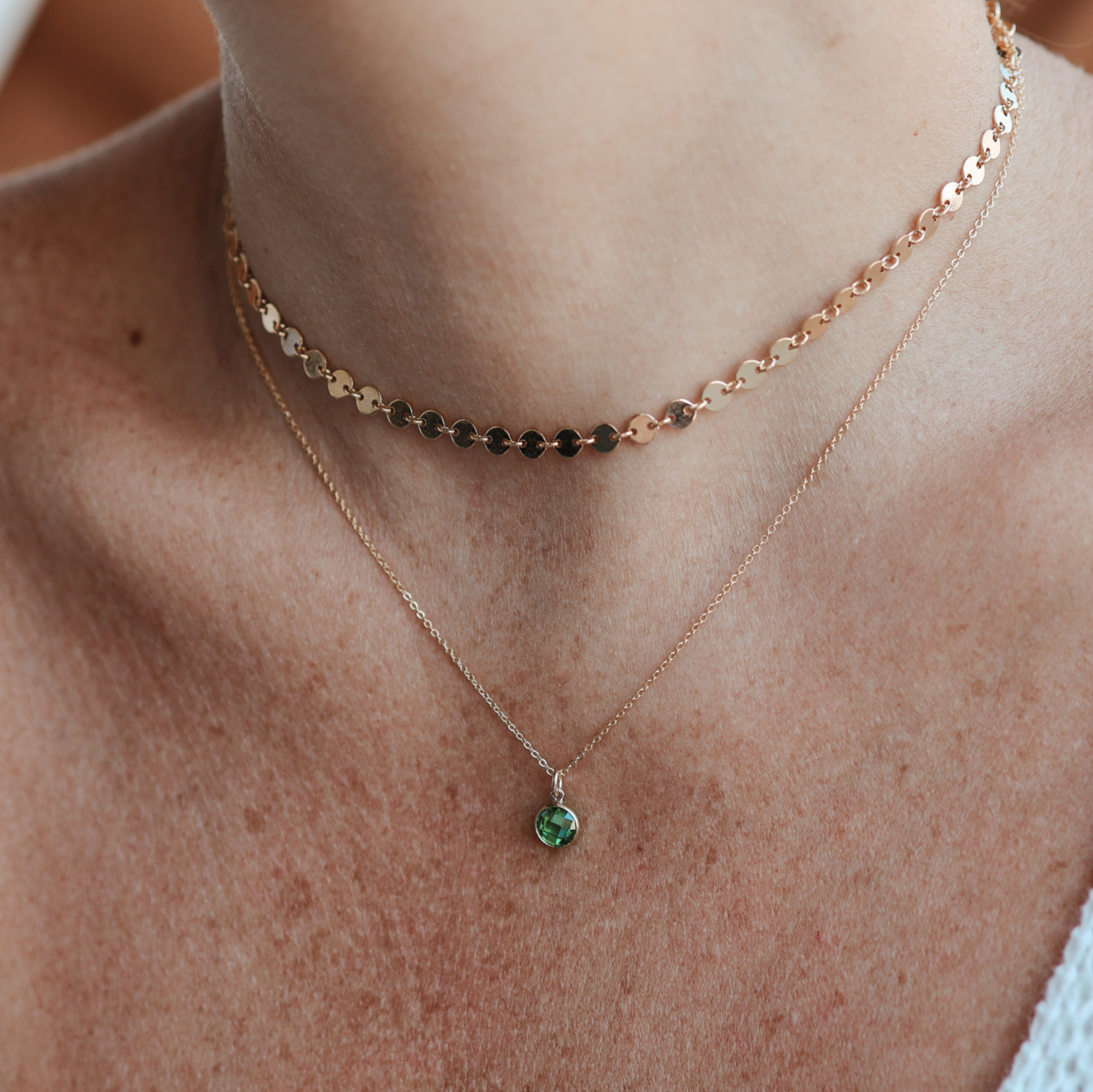 Personalised jewellery – handmade jewellery – KBN jewellery – Australian made jewellery – crystal pendant – birthstone drop necklace – birthstone pendant for necklace – crystal birthstone drop – birthstone jewellery –green stone pendant – dark green birthstone for necklace – May birthstone pendant – May birthstone drop