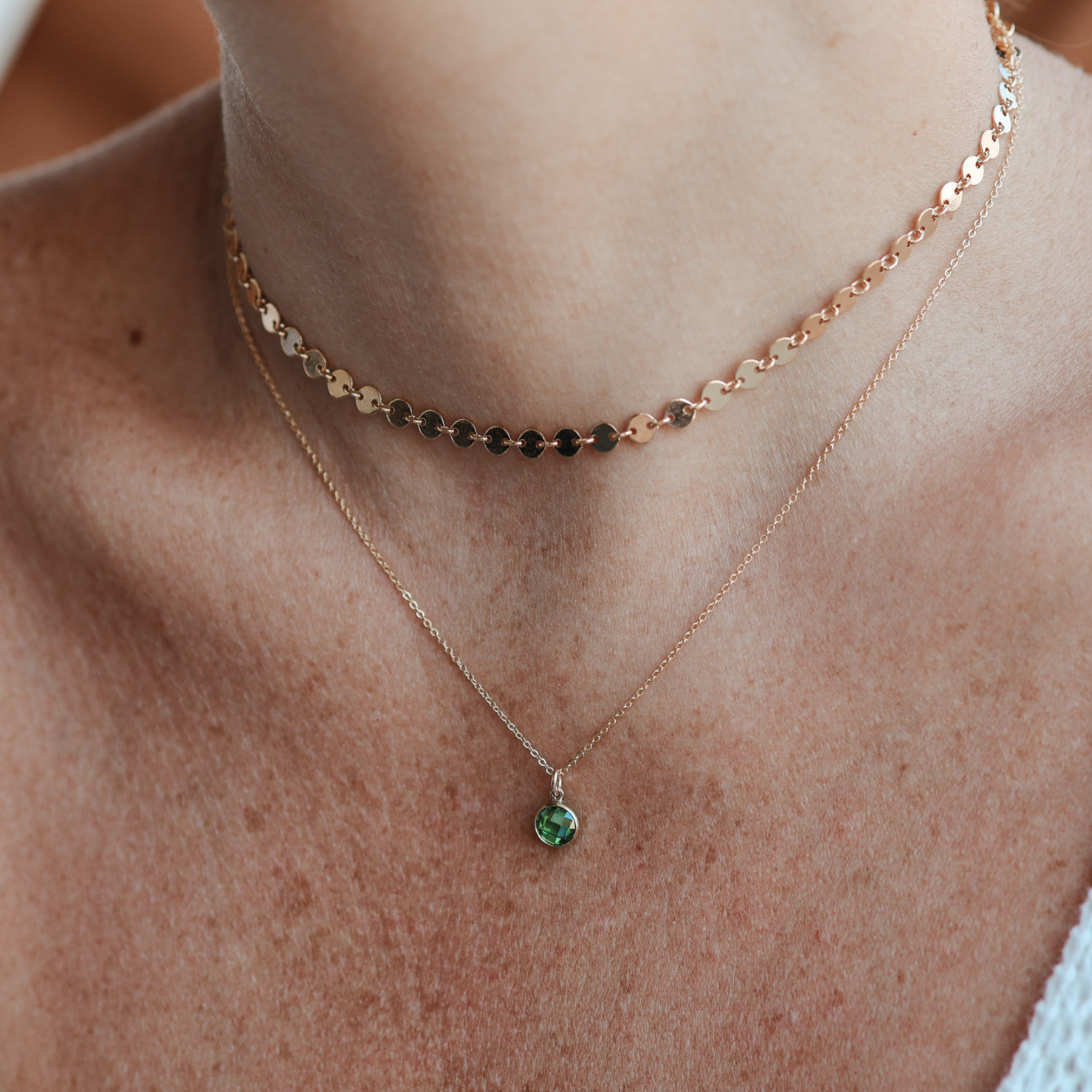 Personalised jewellery – handmade jewellery – KBN jewellery – Australian made jewellery – crystal pendant – birthstone drop necklace – birthstone pendant for necklace – crystal birthstone drop – birthstone jewellery –green stone pendant – dark green birthstone for necklace – May birthstone pendant – May birthstone drop