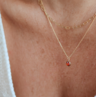 Personalised jewellery – handmade jewellery – KBN jewellery – Australian made jewellery – crystal pendant – birthstone drop necklace – birthstone pendant for necklace – crystal birthstone drop  – birthstone jewellery – red  stone pendant – dark red birthstone for necklace – July  birthstone pendant – July  birthstone drop
