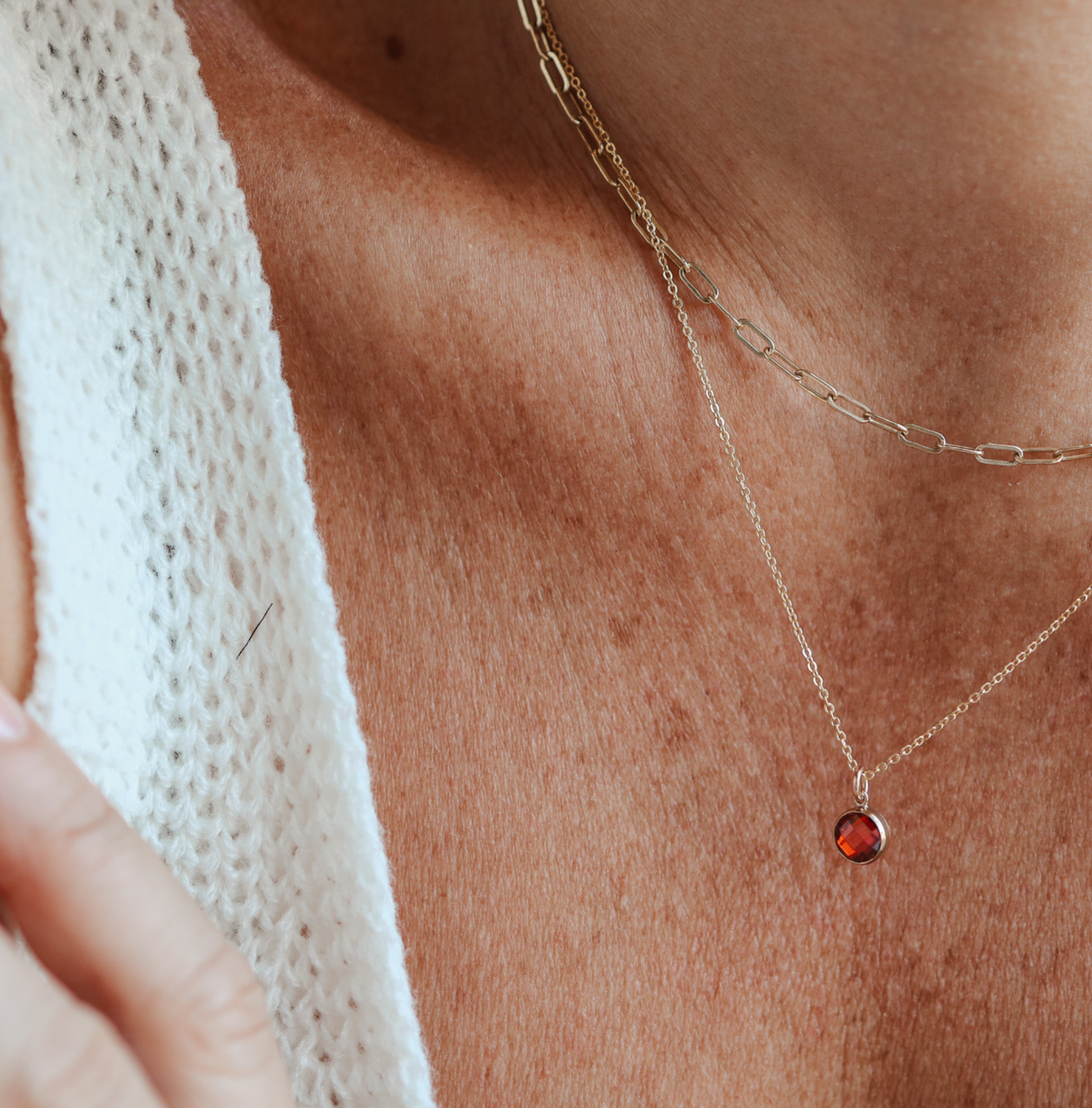 Personalised jewellery – handmade jewellery – KBN jewellery – Australian made jewellery – crystal pendant – birthstone drop necklace – birthstone pendant for necklace – crystal birthstone drop  – birthstone jewellery – red  stone pendant – dark red birthstone for necklace – July  birthstone pendant – July  birthstone drop