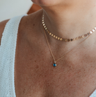 Personalised jewellery – handmade jewellery – KBN jewellery – Australian made jewellery – crystal necklace – birthstone drop necklace – birthstone pendant for necklace – crystal necklace – birthstone jewellery – light blue stone pendant – blue birthstone for necklace – December birthstone pendant – September birthstone drop