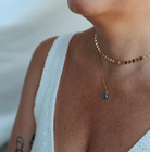 Personalised jewellery – handmade jewellery – KBN jewellery – Australian made jewellery – crystal necklace – birthstone drop necklace – birthstone pendant for necklace – crystal necklace – birthstone jewellery – light blue stone pendant – blue birthstone for necklace – December birthstone pendant – September birthstone drop