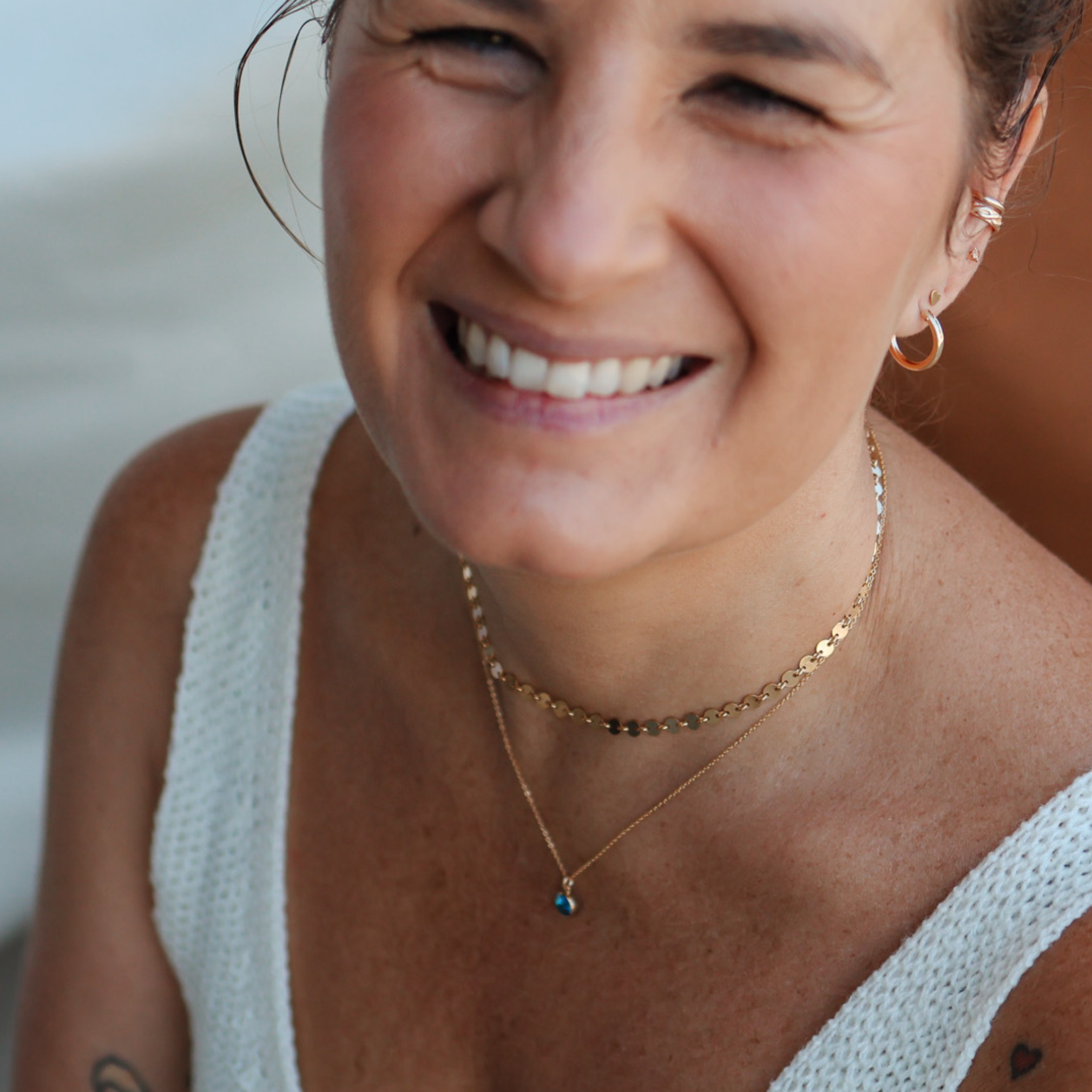 Personalised jewellery - KBN Jewellery - handmade jewellery – Personalised Jewellery gifts – Dainty jewellery- sparkly necklace – disc necklace – round chain necklace – stacking necklace – layering necklace