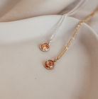 Personalised jewellery – handmade jewellery – KBN jewellery – Australian made jewellery – crystal necklace – birthstone drop necklace – birthstone pendant for necklace – crystal necklace – birthstone jewellery –dark orange stone pendant – yellow  birthstone for necklace – November birthstone pendant – November birthstone drop