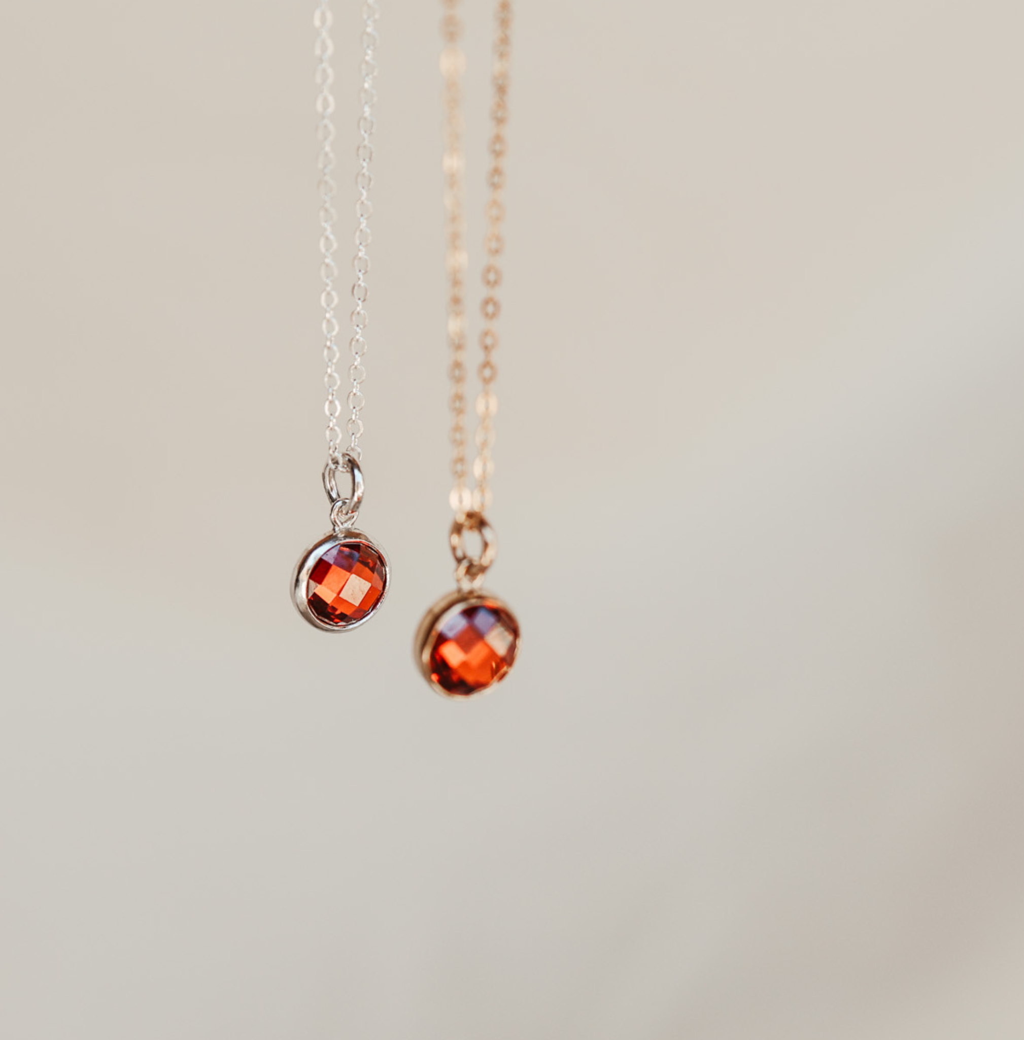 Personalised jewellery – handmade jewellery – KBN jewellery – Australian made jewellery – crystal pendant – birthstone drop necklace – birthstone pendant for necklace – crystal birthstone drop  – birthstone jewellery – red  stone pendant – dark red birthstone for necklace – July  birthstone pendant – July  birthstone drop