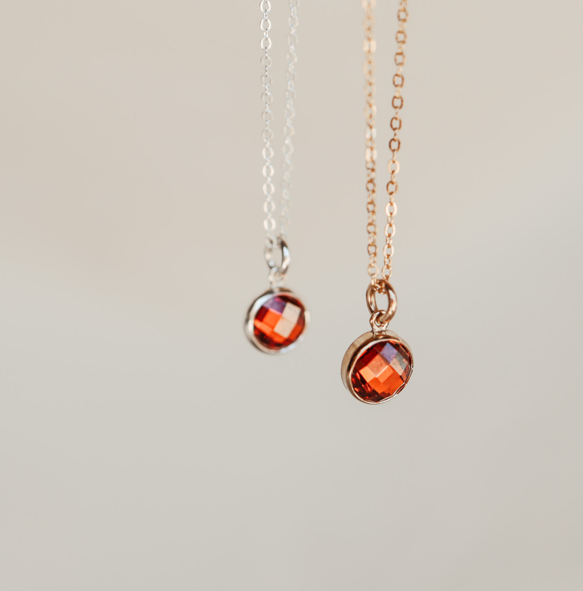 Personalised jewellery – handmade jewellery – KBN jewellery – Australian made jewellery – crystal pendant – birthstone drop necklace – birthstone pendant for necklace – crystal birthstone drop  – birthstone jewellery – red  stone pendant – dark red birthstone for necklace – July  birthstone pendant – July  birthstone drop