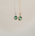 Personalised jewellery – handmade jewellery – KBN jewellery – Australian made jewellery – crystal pendant – birthstone drop necklace – birthstone pendant for necklace – crystal birthstone drop  – birthstone jewellery –green  stone pendant – dark green birthstone for necklace – May  birthstone pendant – May  birthstone drop