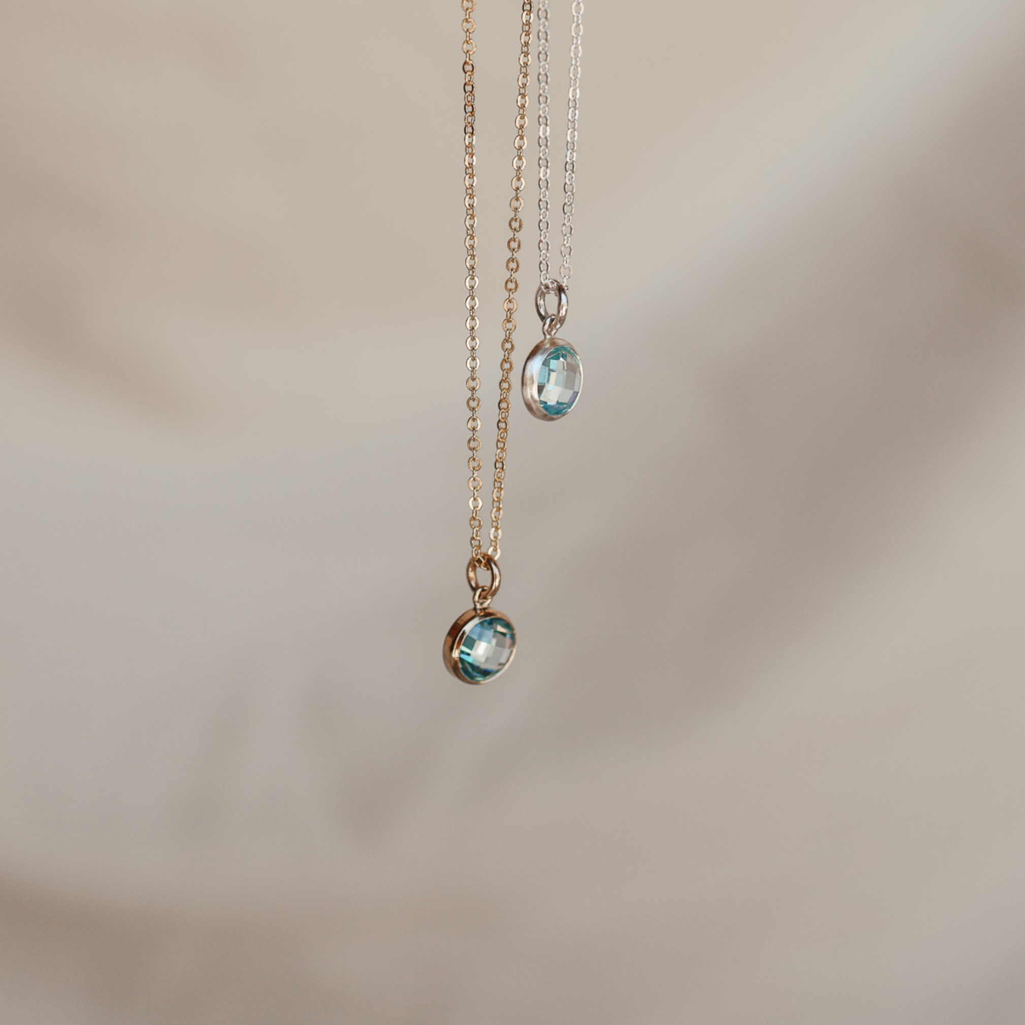 Personalised jewellery – handmade jewellery – KBN jewellery – Australian made jewellery – crystal pendant – birthstone drop necklace – birthstone pendant for necklace – crystal birthstone drop – birthstone jewellery –blue stone pendant – light blue birthstone for necklace – March birthstone pendant – March birthstone drop