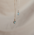 Personalised jewellery – handmade jewellery – KBN jewellery – Australian made jewellery – crystal pendant – birthstone drop necklace – birthstone pendant for necklace – crystal birthstone drop  – birthstone jewellery –blue  stone pendant – light blue birthstone for necklace – March  birthstone pendant – March  birthstone drop