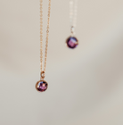 Personalised jewellery – handmade jewellery – KBN jewellery – Australian made jewellery – crystal pendant – birthstone drop necklace – birthstone pendant for necklace – crystal birthstone drop  – birthstone jewellery – purple stone pendant – dark purple birthstone for necklace – February   birthstone pendant – February  birthstone drop