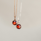 Personalised jewellery – handmade jewellery – KBN jewellery – Australian made jewellery – crystal pendant – birthstone drop necklace – birthstone pendant for necklace – crystal birthstone drop  – birthstone jewellery – red stone pendant – dark red birthstone for necklace – January birthstone pendant – Janurary  birthstone drop