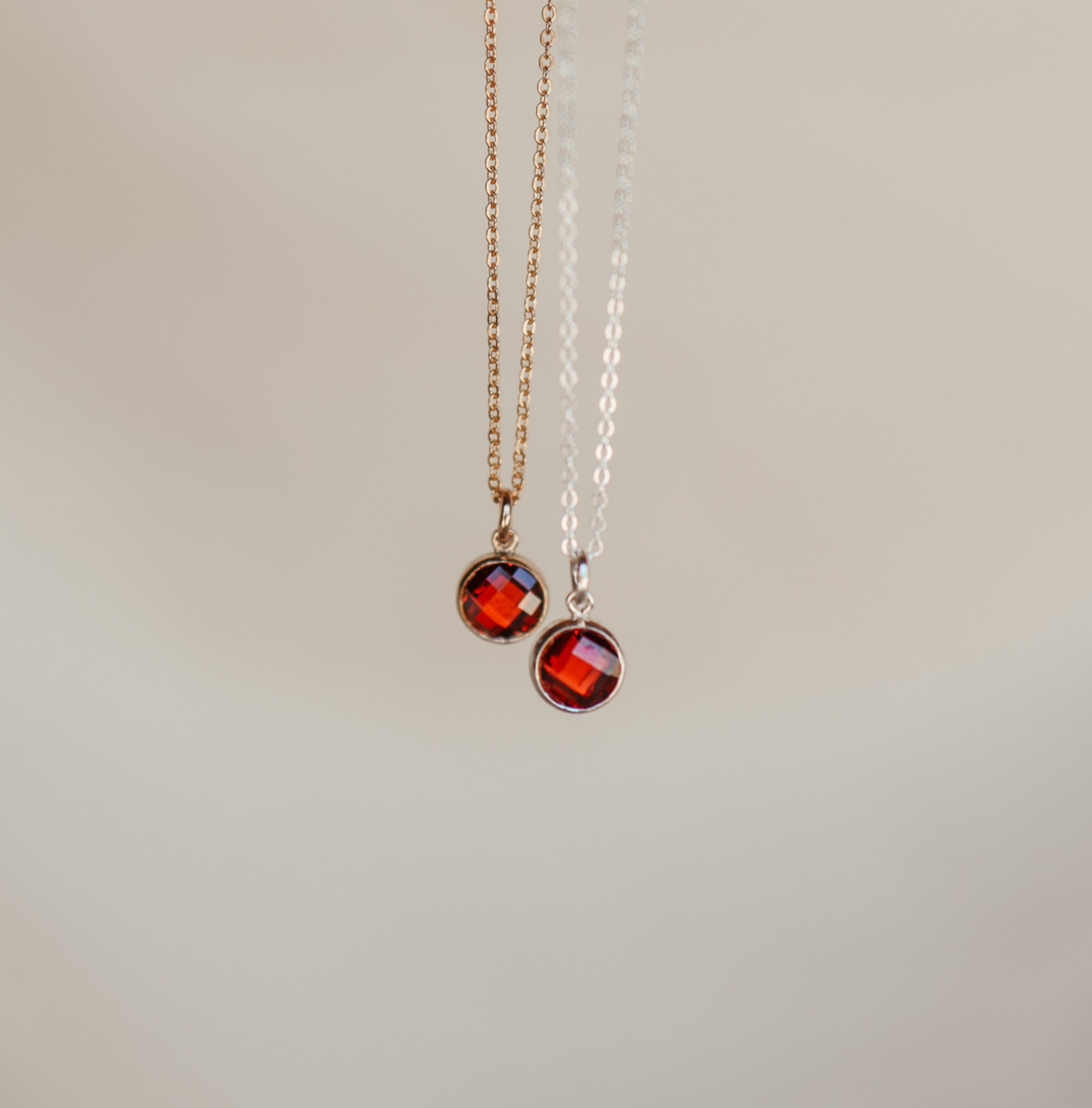 Personalised jewellery – handmade jewellery – KBN jewellery – Australian made jewellery – crystal pendant – birthstone drop necklace – birthstone pendant for necklace – crystal birthstone drop  – birthstone jewellery – red stone pendant – dark red birthstone for necklace – January birthstone pendant – Janurary  birthstone drop