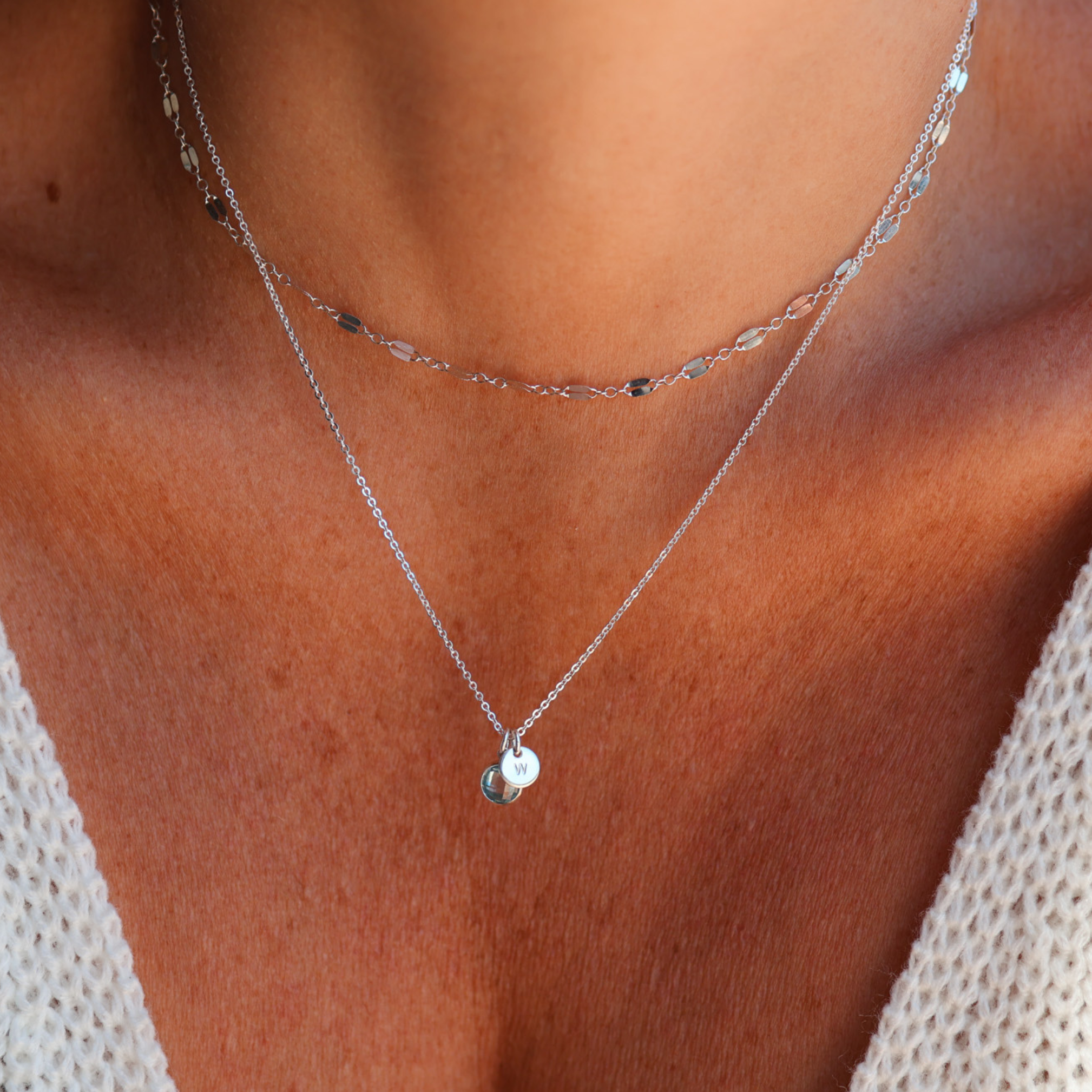 Personalised jewellery – handmade jewellery – KBN jewellery – Australian made jewellery – crystal necklace – birthstone drop necklace – birthstone pendant for necklace – crystal necklace – birthstone jewellery – light blue stone pendant – blue birthstone for necklace – December birthstone pendant – September birthstone drop