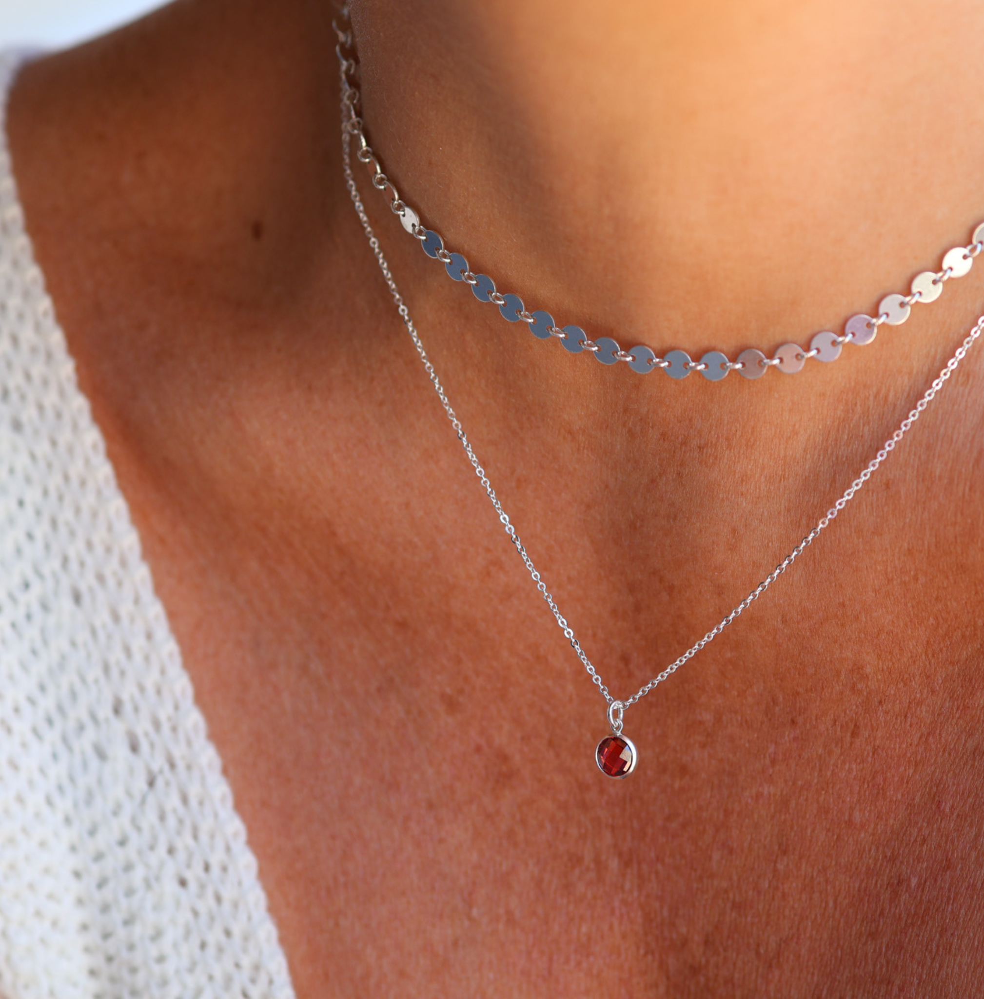 Personalised jewellery – handmade jewellery – KBN jewellery – Australian made jewellery – crystal pendant – birthstone drop necklace – birthstone pendant for necklace – crystal birthstone drop  – birthstone jewellery – red  stone pendant – dark red birthstone for necklace – July  birthstone pendant – July  birthstone drop