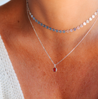 Personalised jewellery – handmade jewellery – KBN jewellery – Australian made jewellery – crystal pendant – birthstone drop necklace – birthstone pendant for necklace – crystal birthstone drop  – birthstone jewellery – red  stone pendant – dark red birthstone for necklace – July  birthstone pendant – July  birthstone drop