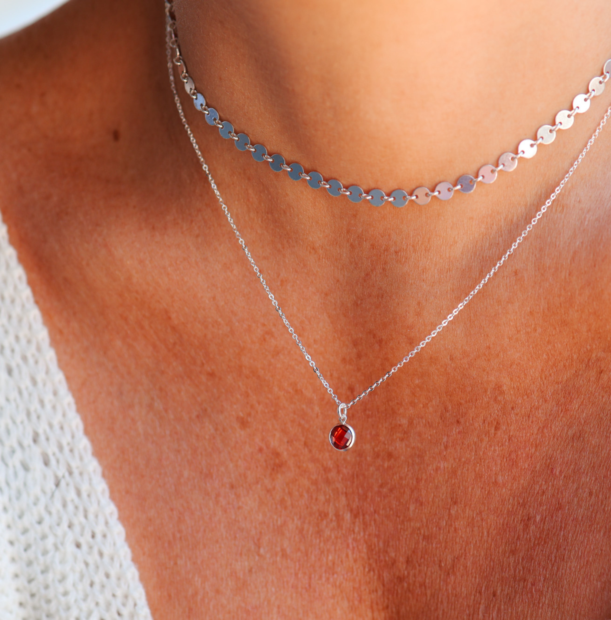 Personalised jewellery – handmade jewellery – KBN jewellery – Australian made jewellery – crystal pendant – birthstone drop necklace – birthstone pendant for necklace – crystal birthstone drop  – birthstone jewellery – red  stone pendant – dark red birthstone for necklace – July  birthstone pendant – July  birthstone drop