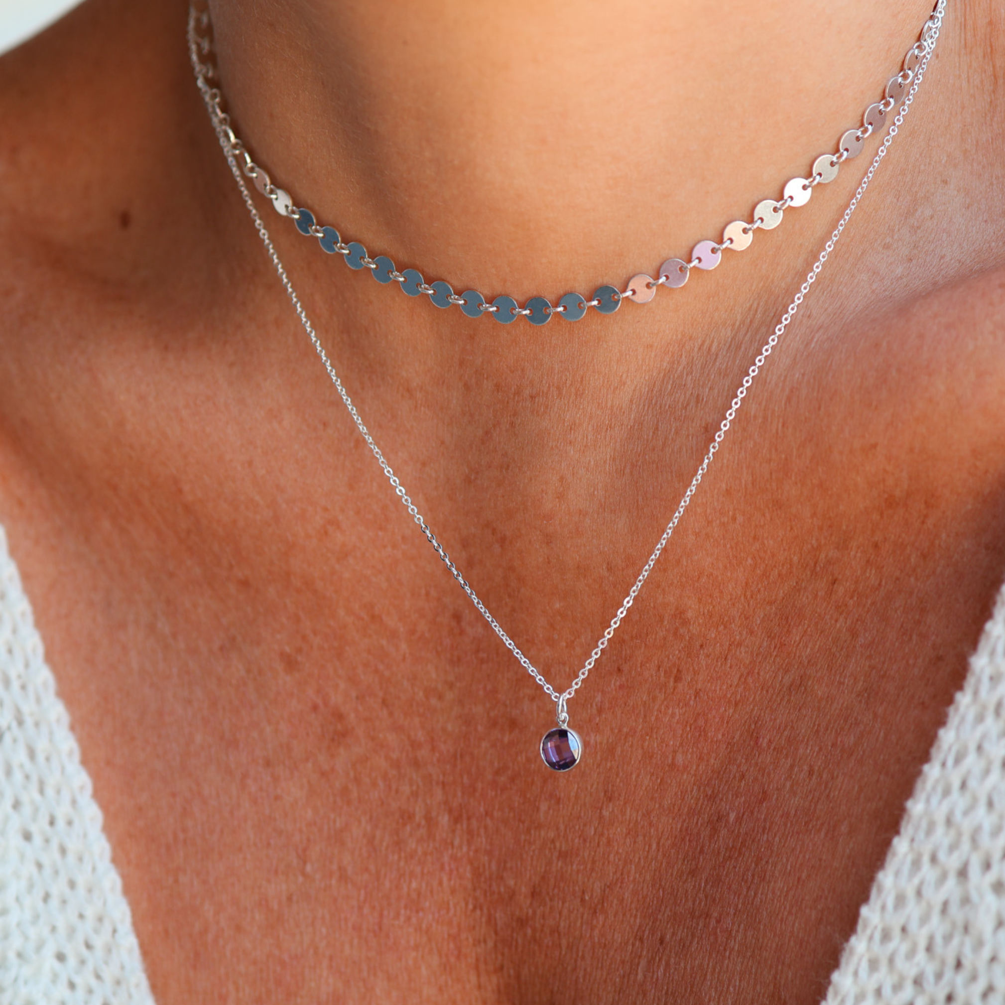 Personalised jewellery – handmade jewellery – KBN jewellery – Australian made jewellery – crystal pendant – birthstone drop necklace – birthstone pendant for necklace – crystal birthstone drop – birthstone jewellery –green stone pendant – dark purple birthstone for necklace – June birthstone pendant – June birthstone drop