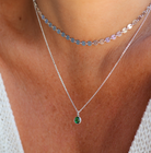 Personalised jewellery – handmade jewellery – KBN jewellery – Australian made jewellery – crystal pendant – birthstone drop necklace – birthstone pendant for necklace – crystal birthstone drop  – birthstone jewellery –green  stone pendant – dark green birthstone for necklace – May  birthstone pendant – May  birthstone drop