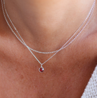 Personalised jewellery – handmade jewellery – KBN jewellery – Australian made jewellery – crystal pendant – birthstone drop necklace – birthstone pendant for necklace – crystal birthstone drop  – birthstone jewellery – red stone pendant – dark red birthstone for necklace – January birthstone pendant – Janurary  birthstone drop