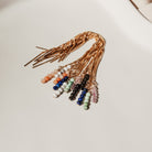 Personalised jewellery - KBN Jewellery - handmade jewellery – Personalised Jewellery gifts – Australian Made – gemstone necklace – blue lapis thread through earrings – green jade lapis thread through earrings – amethyst lapis thread through earrings – black obsidian lapis thread through earrings – peach aventurine lapis thread through earrings – white howlite lapis thread through earrings – gemstone stack lapis thread through earrings – thread through gemstone earrings