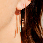 Personalised jewellery - KBN Jewellery - handmade jewellery – Personalised Jewellery gifts – Australian Made – gemstone necklace – blue lapis thread through earrings – green jade lapis thread through earrings – amethyst lapis thread through earrings – black obsidian lapis thread through earrings – peach aventurine lapis thread through earrings – white howlite lapis thread through earrings – gemstone stack lapis thread through earrings – thread through gemstone earrings