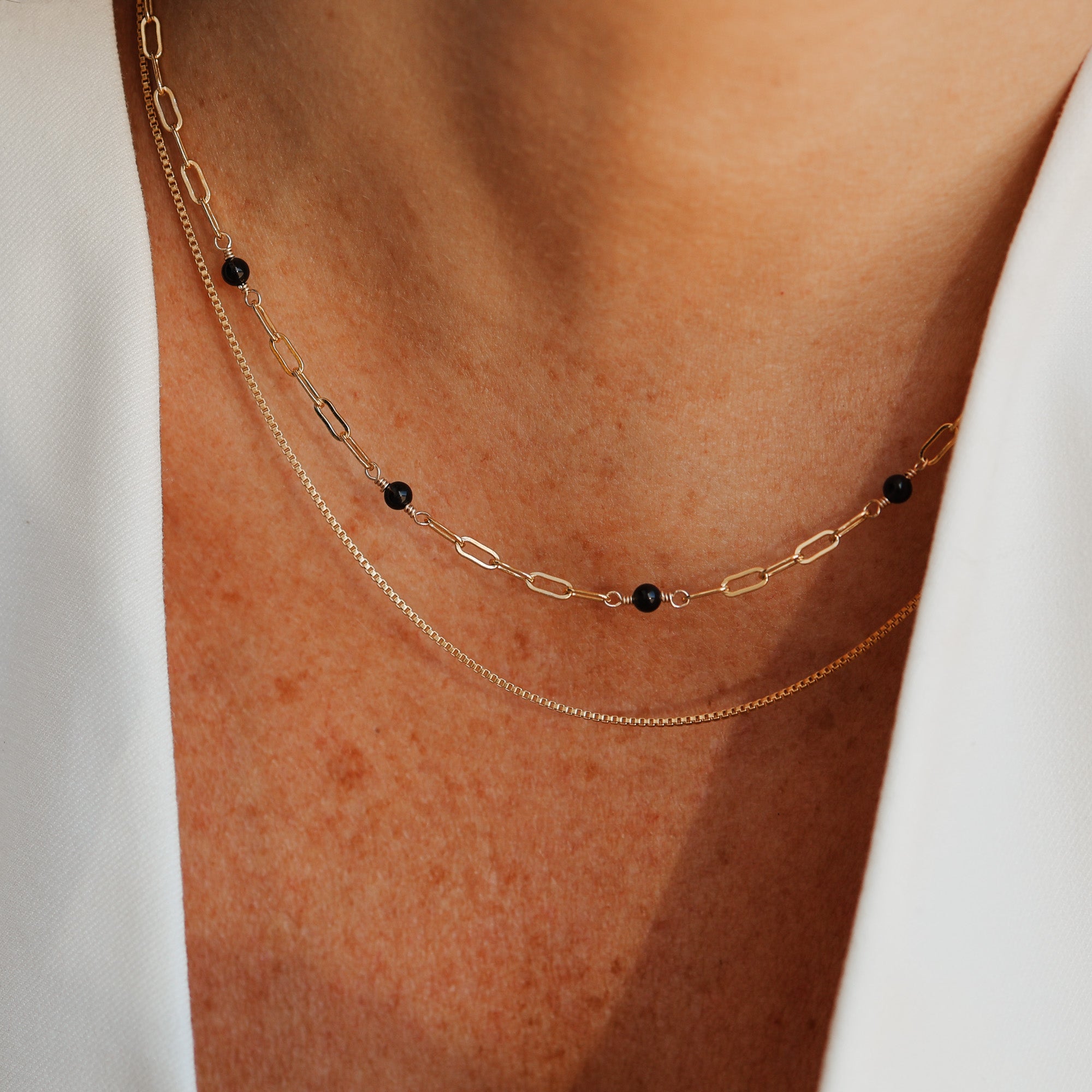 Personalised jewellery - KBN Jewellery - handmade jewellery – Personalised Jewellery gifts – Australian Made – gemstone necklace – blue lapis necklace – green jade necklace – amethyst necklace – black obsidian necklace – peach aventurine necklace – white howlite necklace – gemstone stack necklace