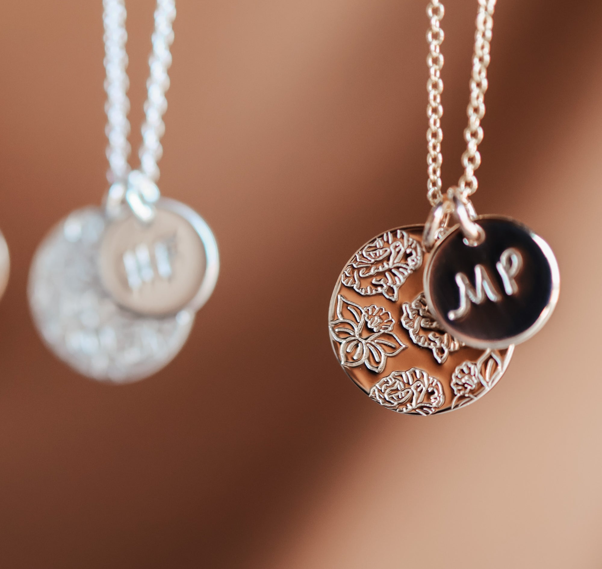 Personalised jewellery - KBN Jewellery - handmade jewellery – Personalised Jewellery gifts – Dainty jewellery- Dainty necklace – flower stamped necklace – family flowers – kids birth flowers – birth flower necklace – personalised flower stamped necklace – initial necklace