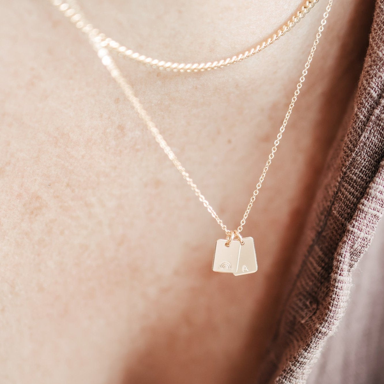 Personalised jewellery - KBN Jewellery - handmade jewellery – Personalised Jewellery gifts – personalised necklace – symbol necklace – simple necklace – dainty necklace – tag necklace – small pendant necklace – initial necklace – dainty pendants