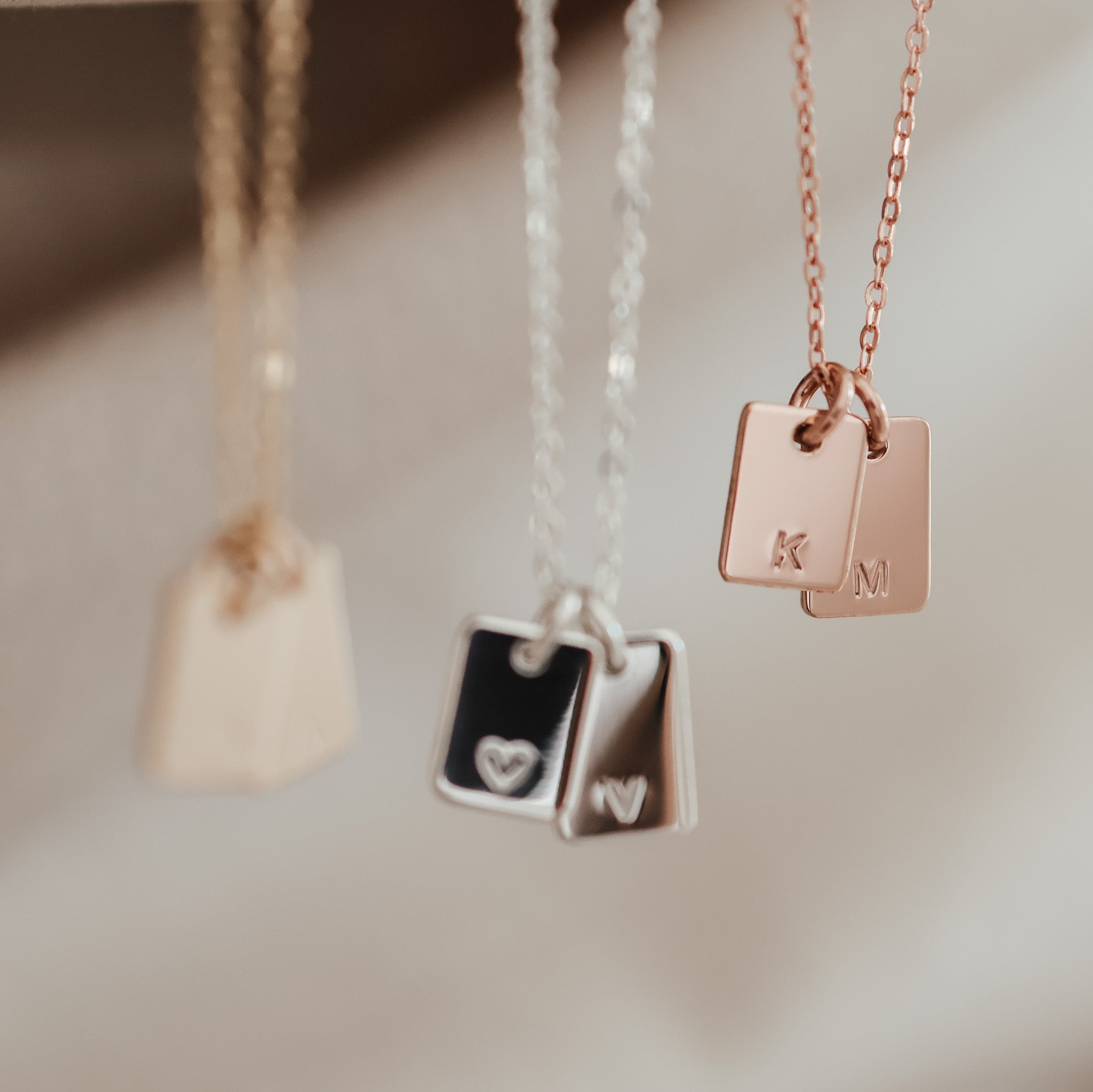 Personalised jewellery - KBN Jewellery - handmade jewellery – Personalised Jewellery gifts – personalised necklace – symbol necklace – simple necklace – dainty necklace – tag necklace – small pendant necklace – initial necklace – dainty pendants