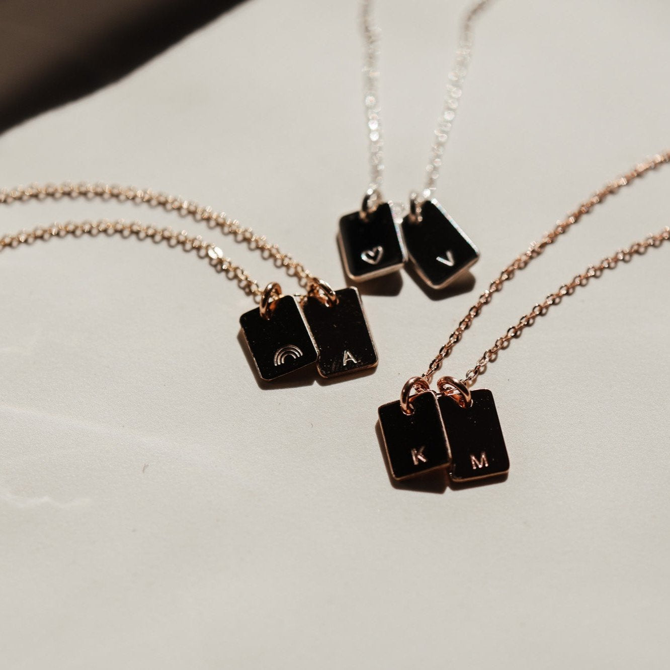 Personalised jewellery - KBN Jewellery - handmade jewellery – Personalised Jewellery gifts – personalised necklace – symbol necklace – simple necklace – dainty necklace – tag necklace – small pendant necklace – initial necklace – dainty pendants