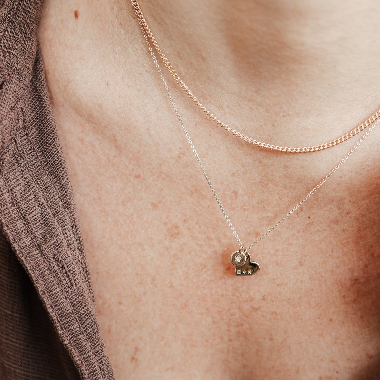 Personalised jewellery - KBN Jewellery - handmade jewellery – Personalised Jewellery gifts – Dainty jewellery- heart necklace – heart pendant necklace – initial necklace – symbol necklace – dainty heart necklace