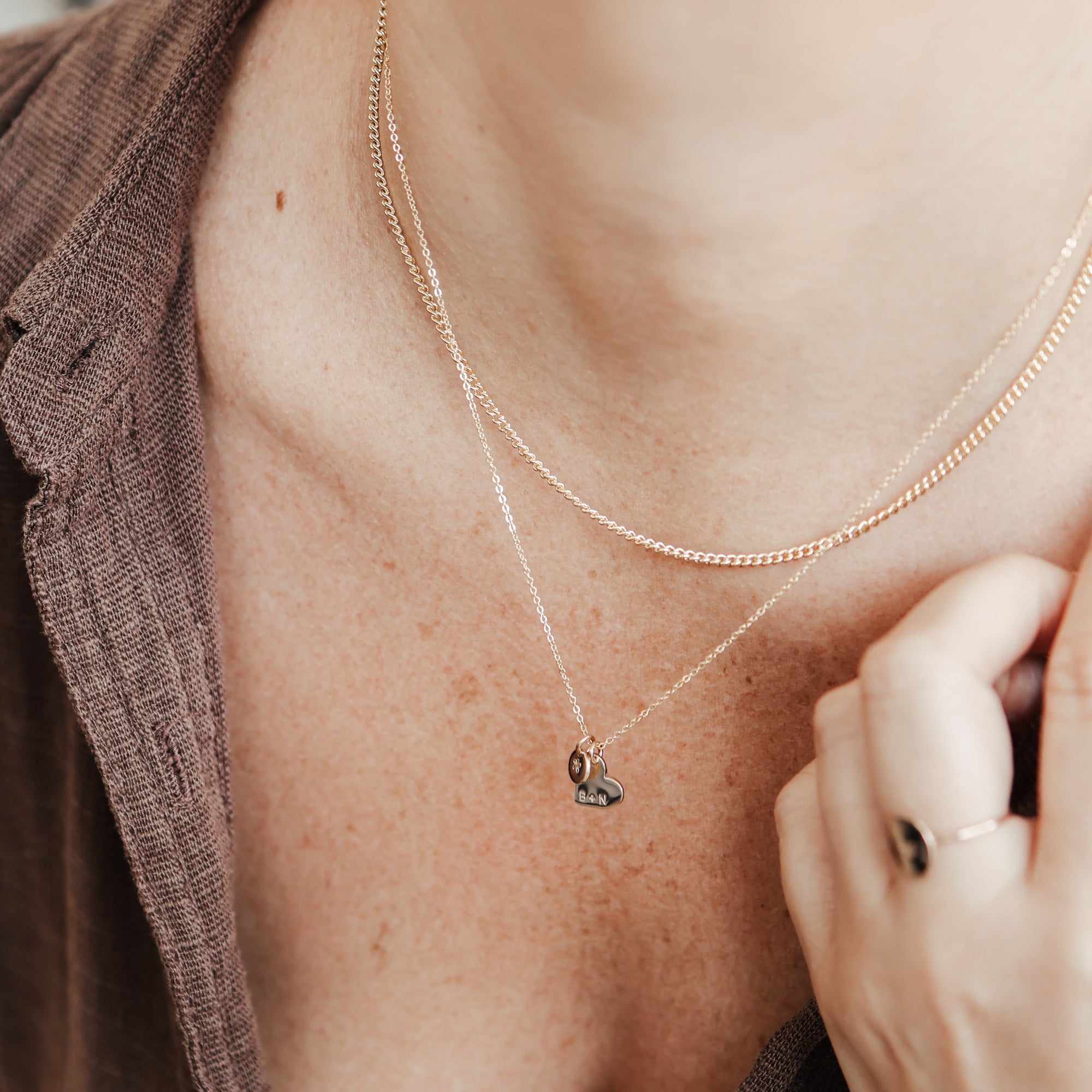 Personalised jewellery - KBN Jewellery - handmade jewellery – Personalised Jewellery gifts – Dainty jewellery- heart necklace – heart pendant necklace – initial necklace – symbol necklace – dainty heart necklace