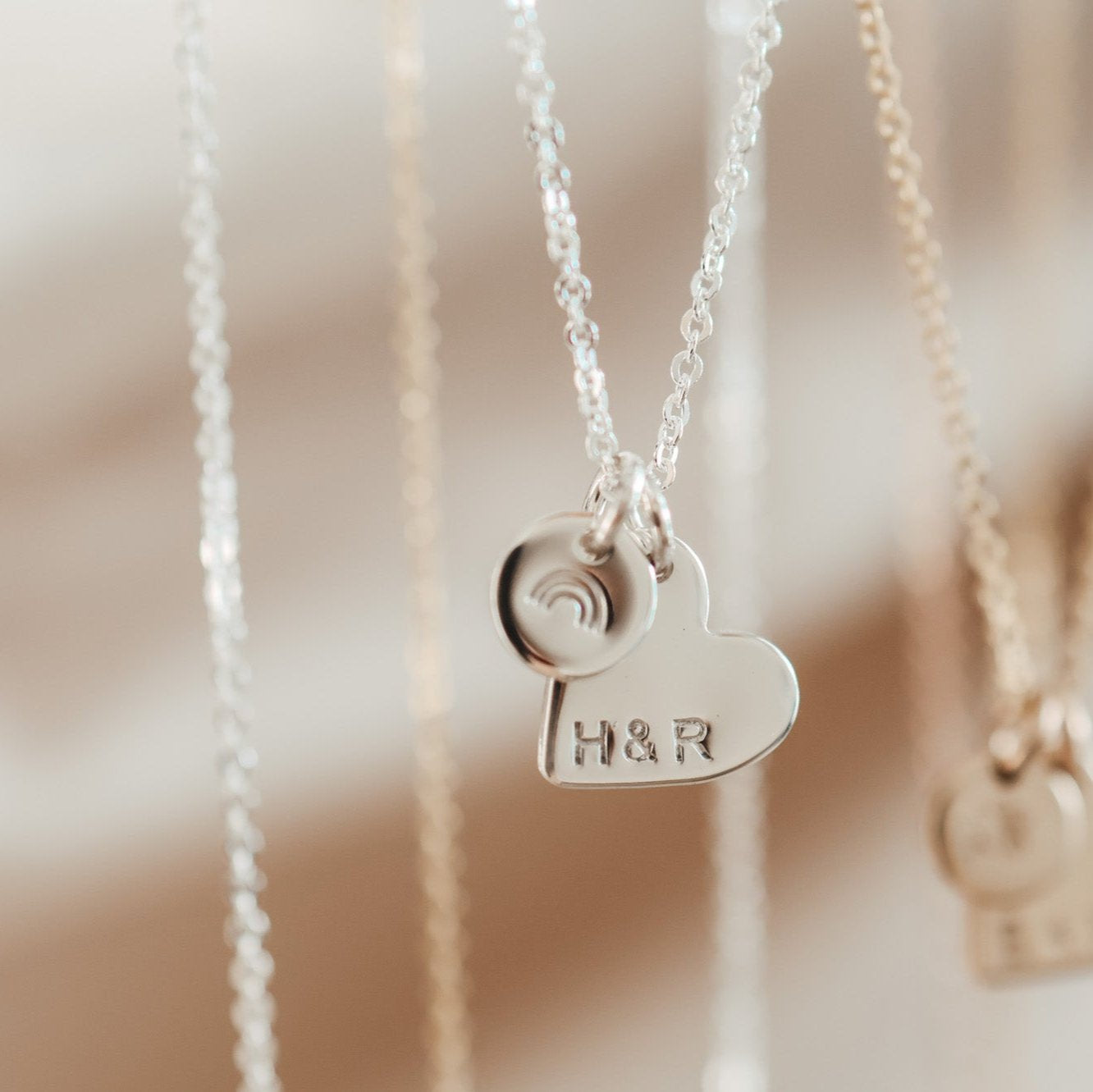 Personalised jewellery - KBN Jewellery - handmade jewellery – Personalised Jewellery gifts – Dainty jewellery- heart necklace – heart pendant necklace – initial necklace – symbol necklace – dainty heart necklace