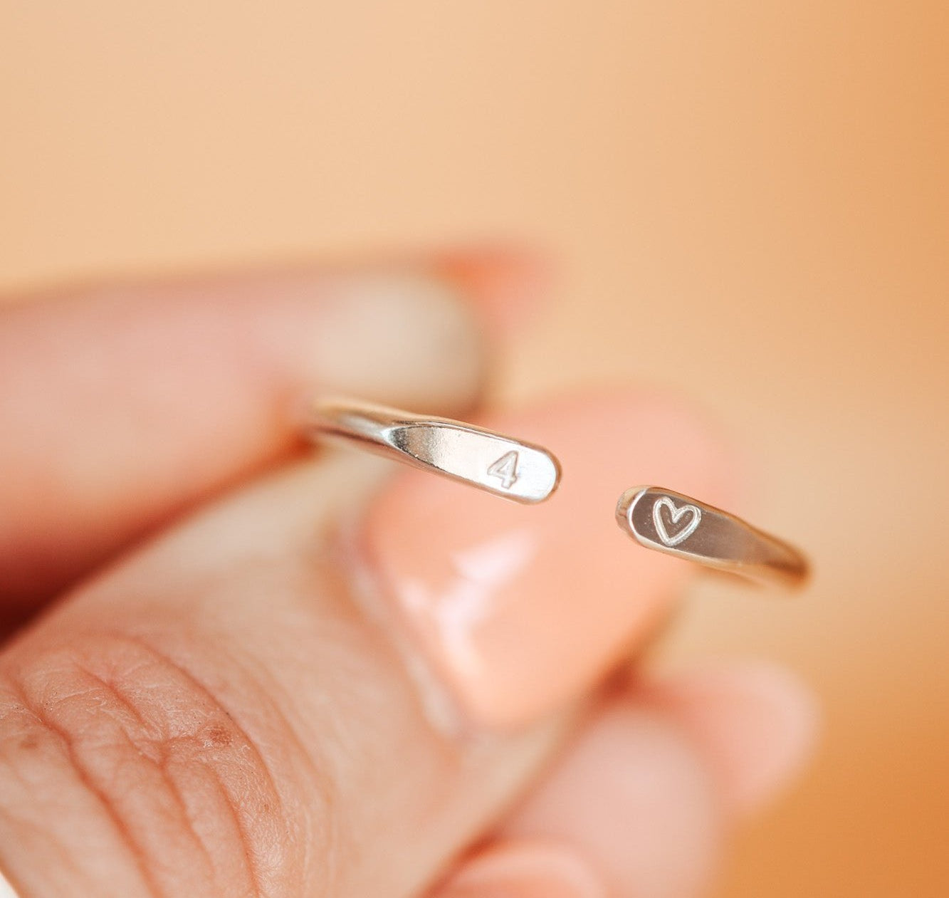 Ever Ring - Personalised jewellery - KBN Jewellery - handmade jewellery – initial ring – symbol ring – Jewellery Gifts