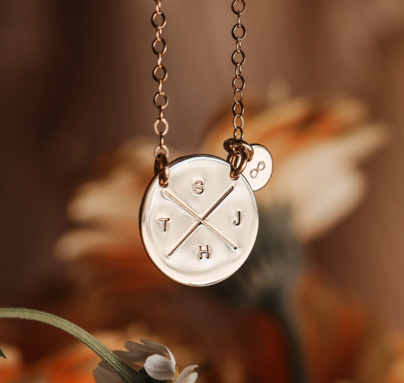 Personalised jewellery - KBN Jewellery - handmade jewellery - cross my heart - initial necklace - symbol necklace – custom initial necklace – children initials - Cross my heart necklace