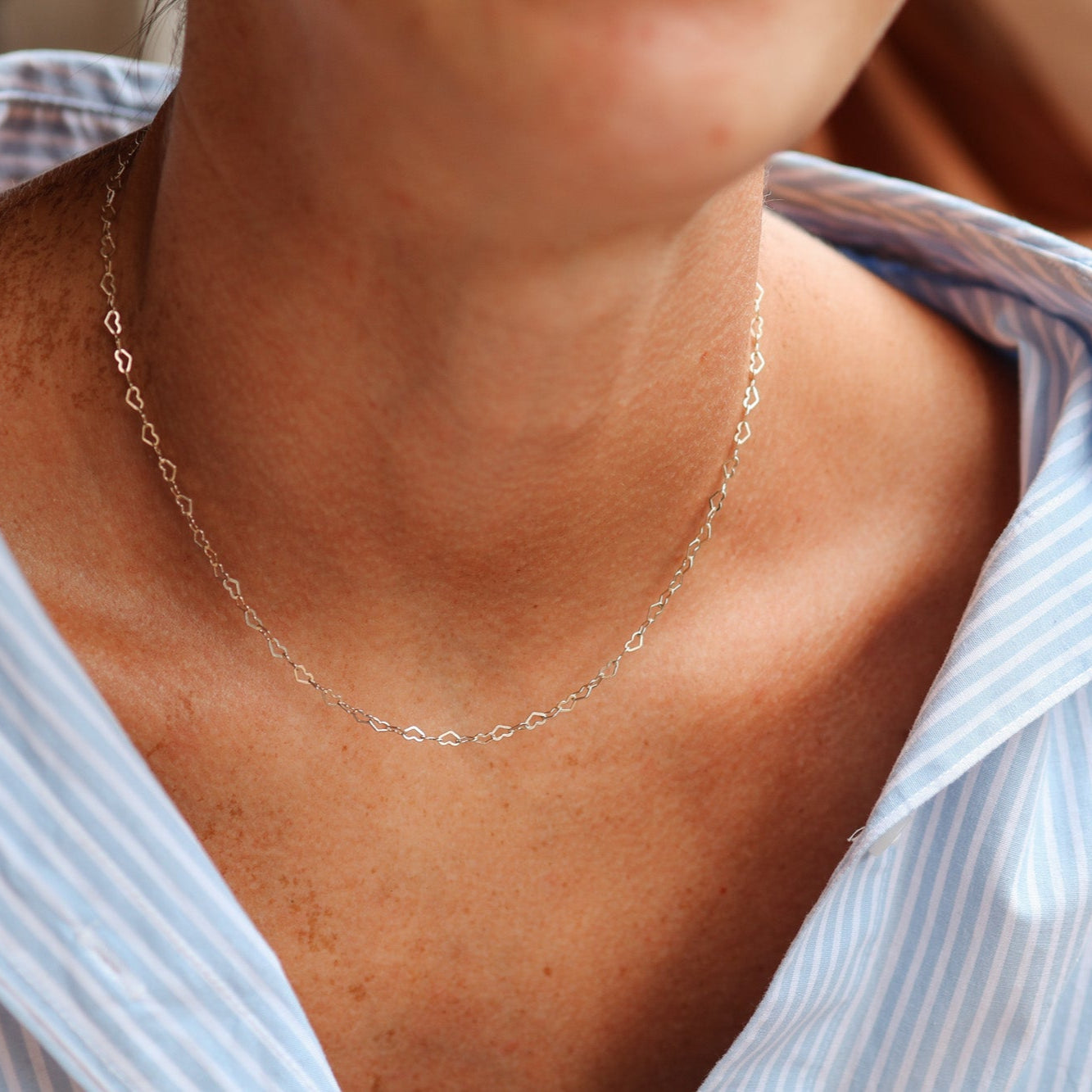 Personalised jewellery - KBN Jewellery - handmade jewellery β Personalised Jewellery gifts β Dainty jewellery β layering necklace β linked chain β unique chain β layering β Australia made β KBN Jewellery β Most popular necklace β trendy necklace β heart link chain β small heart chain